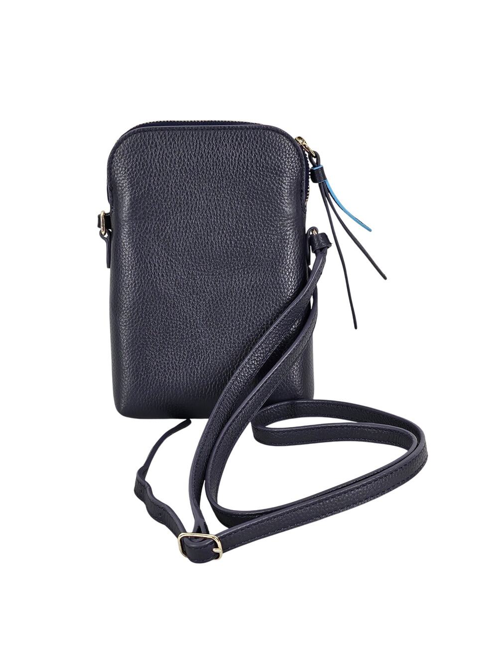 DRAPER JAMES WOMEN'S BLUE LEATHER SHOULDER CROSSBODY SMALL PURSE